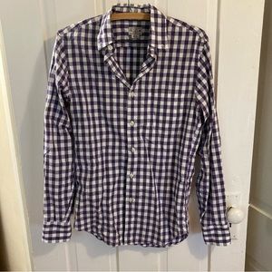J Crew Purple Gingham Cotton Button Down Shirt